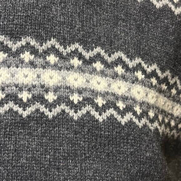 Vtg Banana Republic 100% Wool Fair Isle Sweater Vest L Button Down Nordic Preppy - Picture 4 of 7